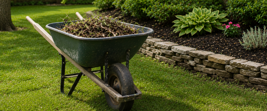 Wheel barrow yard work